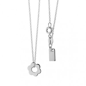 Lantisor argint cu floare DiAmanti R0084_5-DIA (Argint 925‰ 1,7 g.)